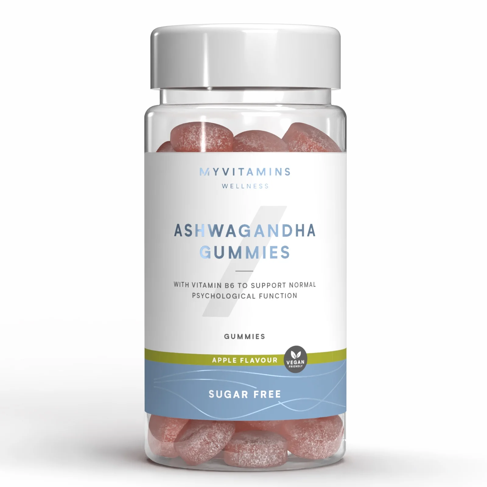 Žvýkací bonbóny s ašvagandou, bez cukru - 60gummies - Sugar Free Apple Obrázek 1