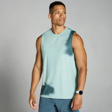 MP Pánské Velocity Mesh Print Tričko Bez Rukávů – Šedá Mlha