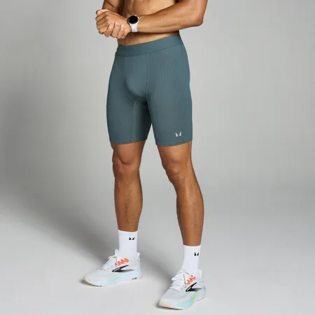 MP Pánské Velocity Contrast Ribbed Baselayer Šortky – Tmavě Břidlicové