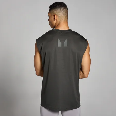 MP Pánské Tempo Oversized Mesh Training Tričko Bez Rukávů – Noční Šedé