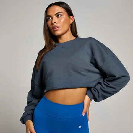MP Dámský Tempo Slouchy Cropped Top S Dlouhým Rukávem – Půlnoc