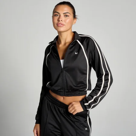 MP Dámská Tricot Tepláková Bunda – Černá/Bílá