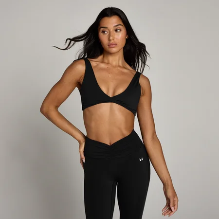 MP Dámská Tempo Twist Front Sportovní Podprsenka – Černá