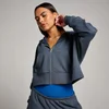 MP Dámská Tempo Cropped Zip Through Mikina S Kapucí – Půlnoc