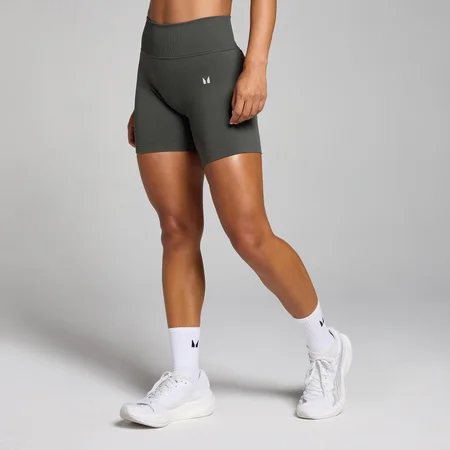MP Dámské Tempo Mid-Rise Seamless Šortky – Noční Šeď