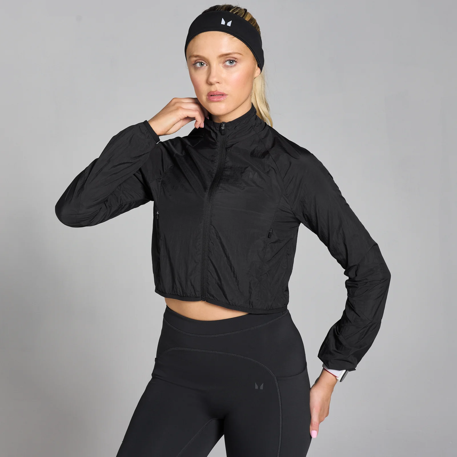 MP Dámská Velocity Slim Fit Cropped Větrovka – Černá - XS Obrázek 1