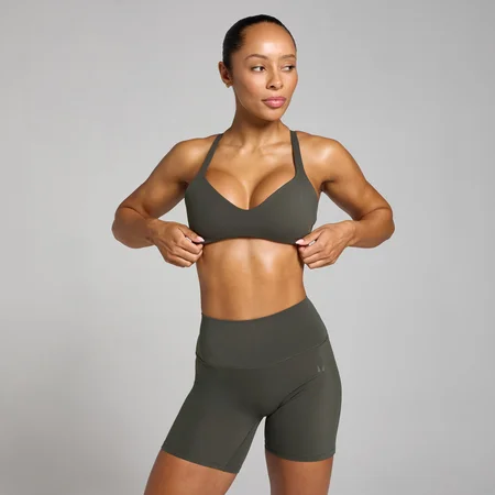 MP Dámská Tempo Twist Back Sportovní Podprsenka – Noční Šeď