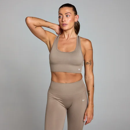 MP Dámská Shape Seamless Sportovní Podprsenka – Světle Šedobéžová