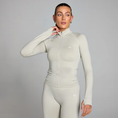 MP Dámská Shape Seamless Zip Through Bunda – Popelavá