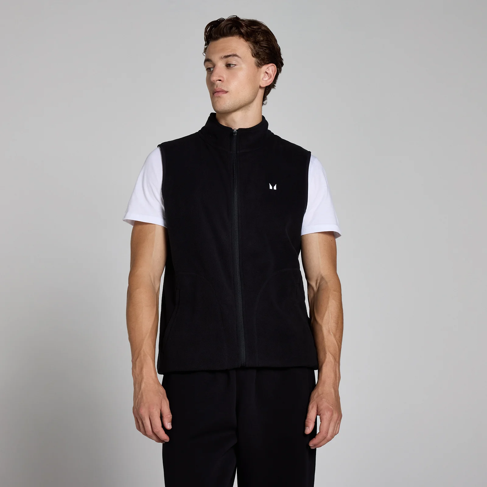 MP Pánská Fleece Vesta – Černá - S Obrázek 1