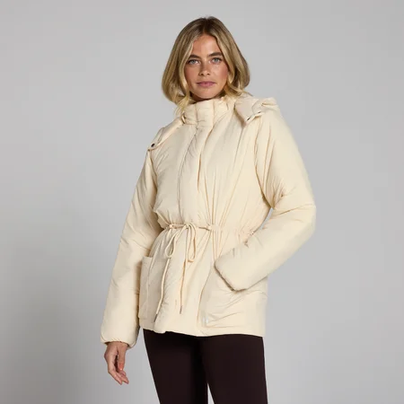 MP Dámská Adjustable Waist Krátká Bunda – Jemně krémová
