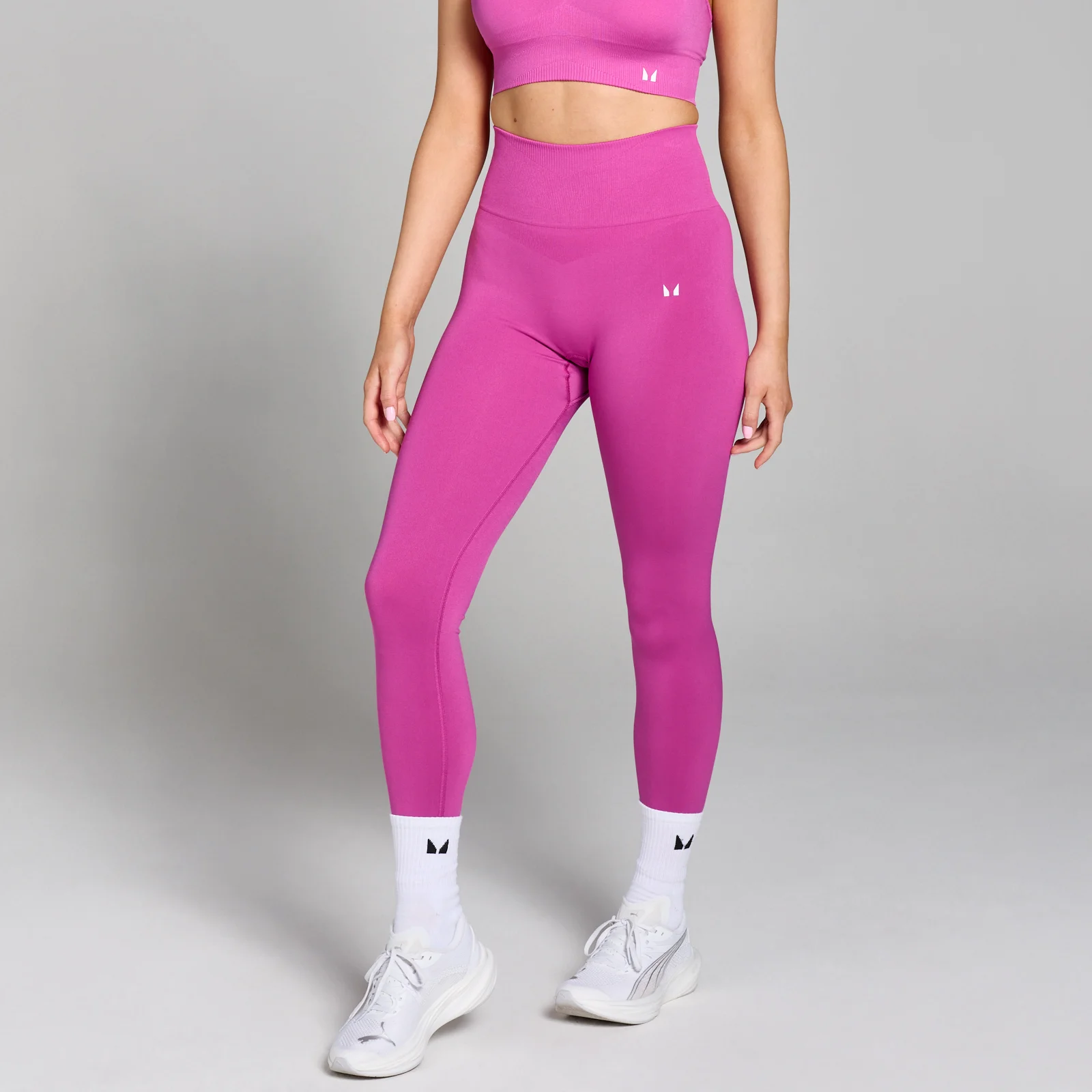 MP Dámské Tempo Seamless Scrunch Legíny – Fialovorůžové - L Obrázek 1