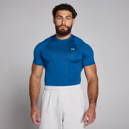 MP Pánské Training Baselayer Tričko s Krátkým Rukávem – Čistě Modré