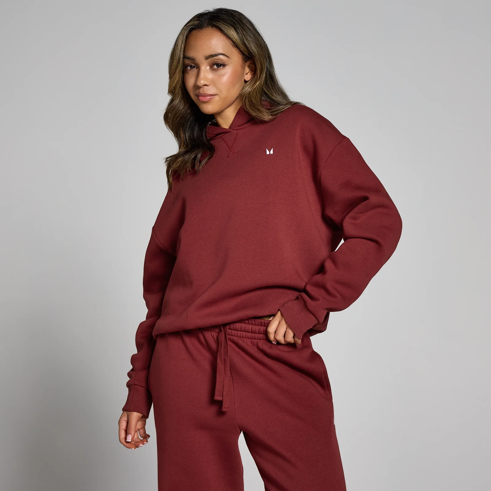 MP Dámská Basics Oversized Mikina S Kapucí – Třešňová - M Obrázek 1