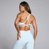 MP Dámská Tempo Strappy Back Sportovní Podprsenka – Baby Modrá