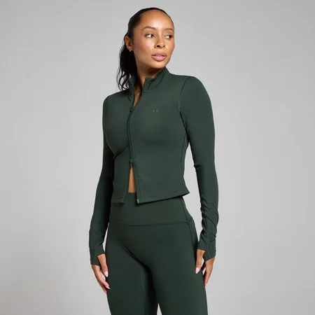 MP Dámská Tempo Cropped Bunda – Tmavě Smaragdová