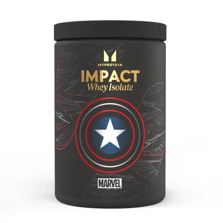 Impact Whey Isolate — Captain America — Vanilkovo-malinový