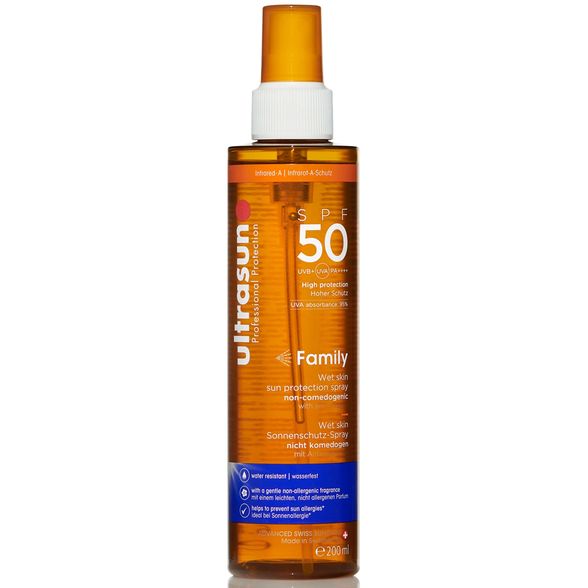 Ultrasun Family Wet Skin Spray SPF50 200ml Obrázek 1
