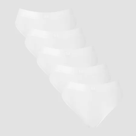 MP Dámská Mid Rise Tanga (5 ks v balení) – Bílá
