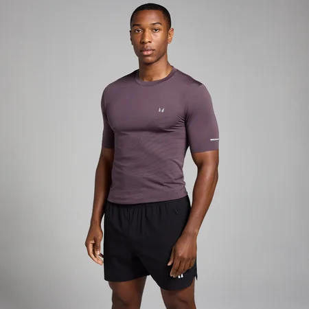 MP Pánské Active Seamless Printed Tričko – Tmavě Fialové