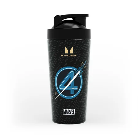 Myprotein Fantastic Four Kovový Šejkr – Černý