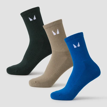 MP Unisex Crew Ponožky (3 páry) – Multibalení Zemité