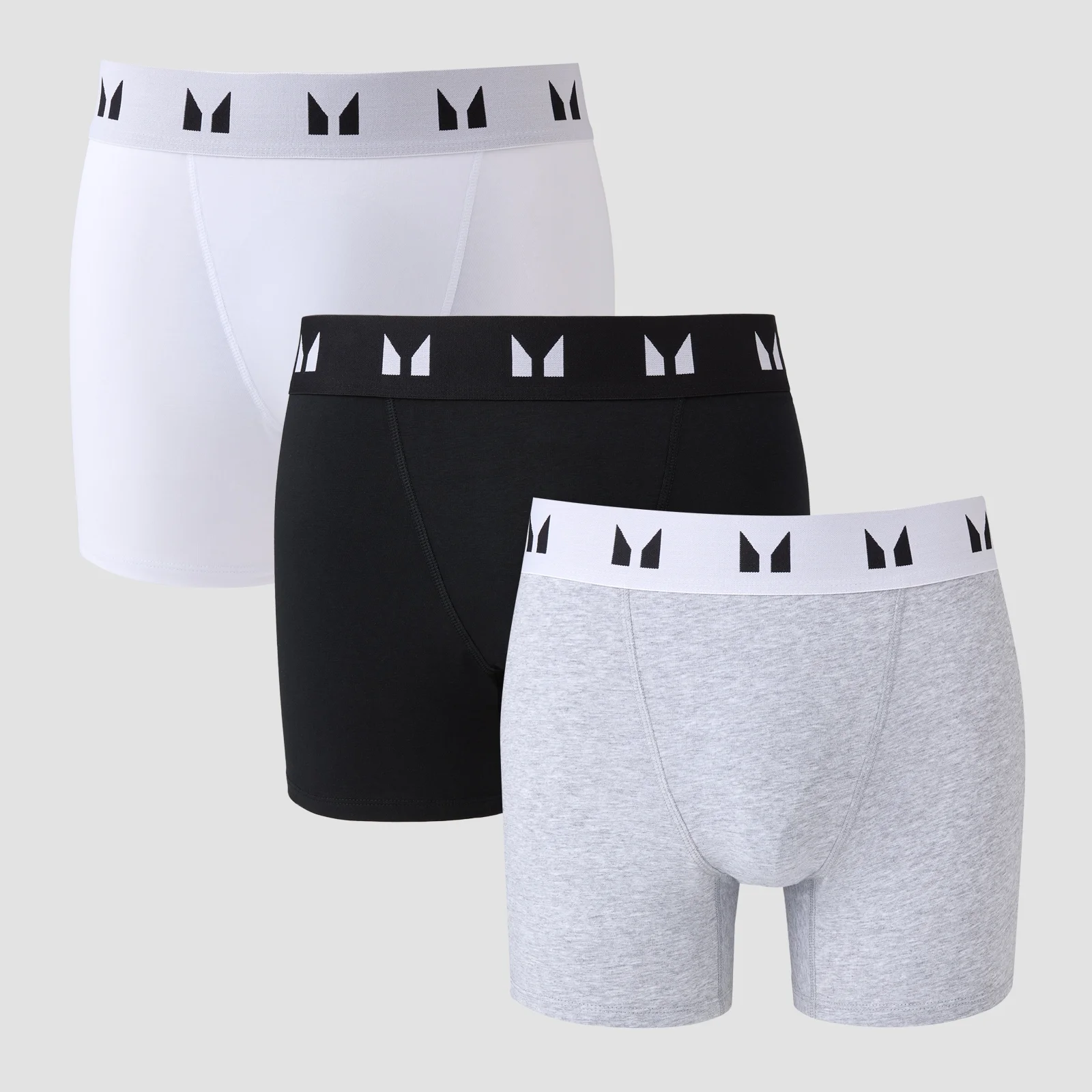 MP Pánské Boxerky (3 kusy) – Černé/Bílé/Šedé - L Obrázek 1