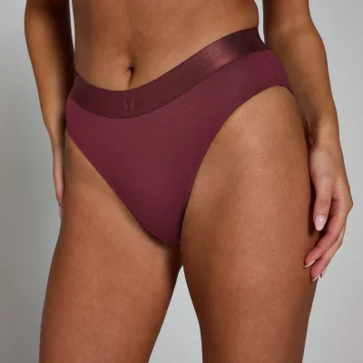 MP Dámské Mid Rise Bikini Kalhotky (3 ks v balení) – Tmavě Bobulové - M Obrázek 6