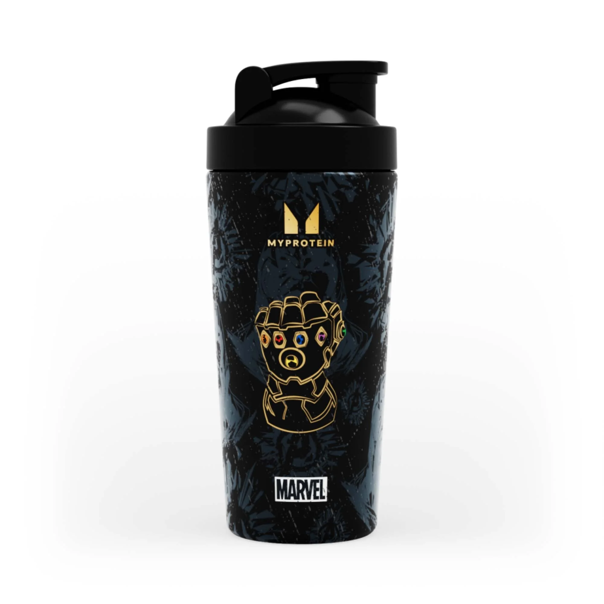 Myprotein Thanos Recyklovaný Kovový Šejkr – Černý Obrázek 1