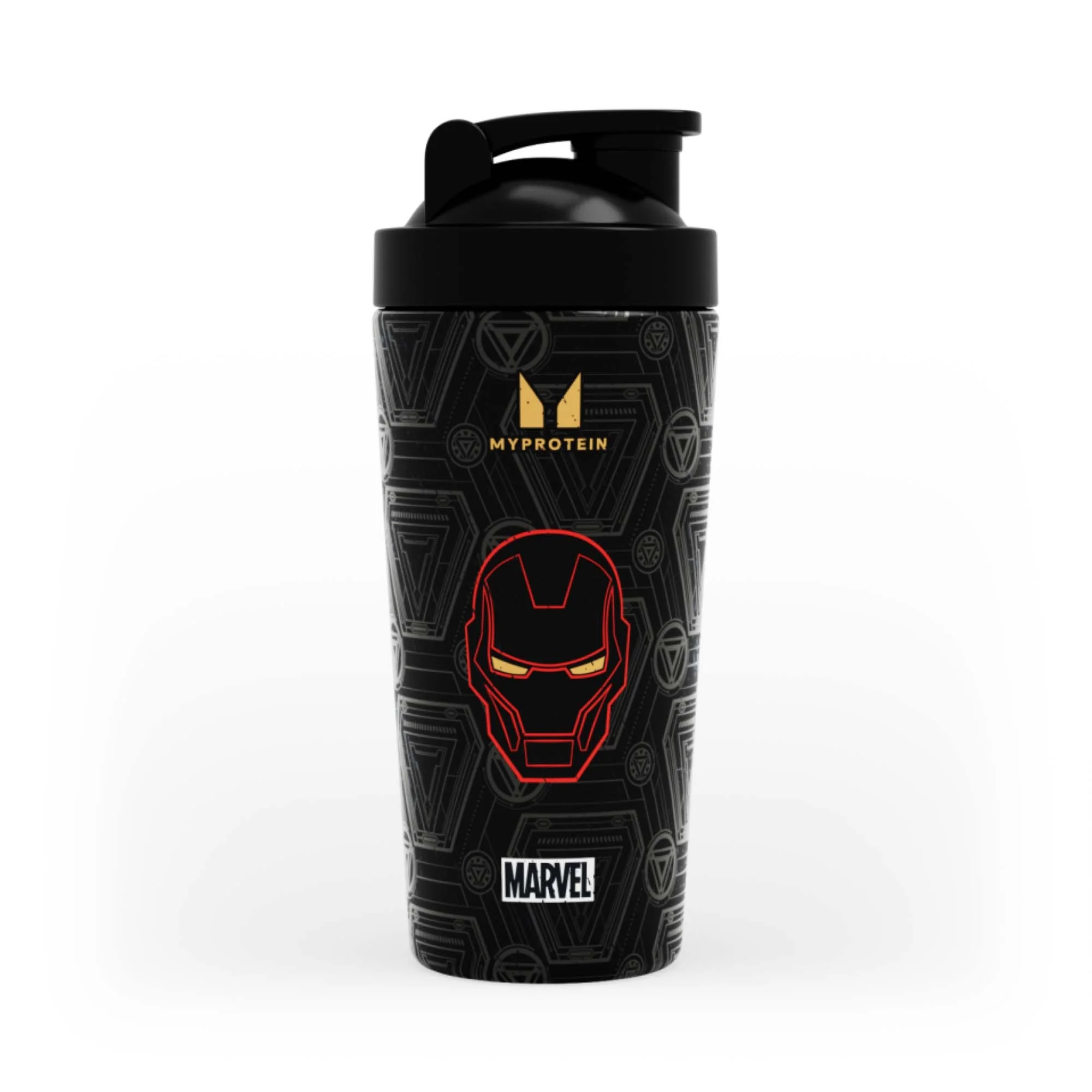 Myprotein Iron Man Recyklovaný Kovový Šejkr – Černý Obrázek 1