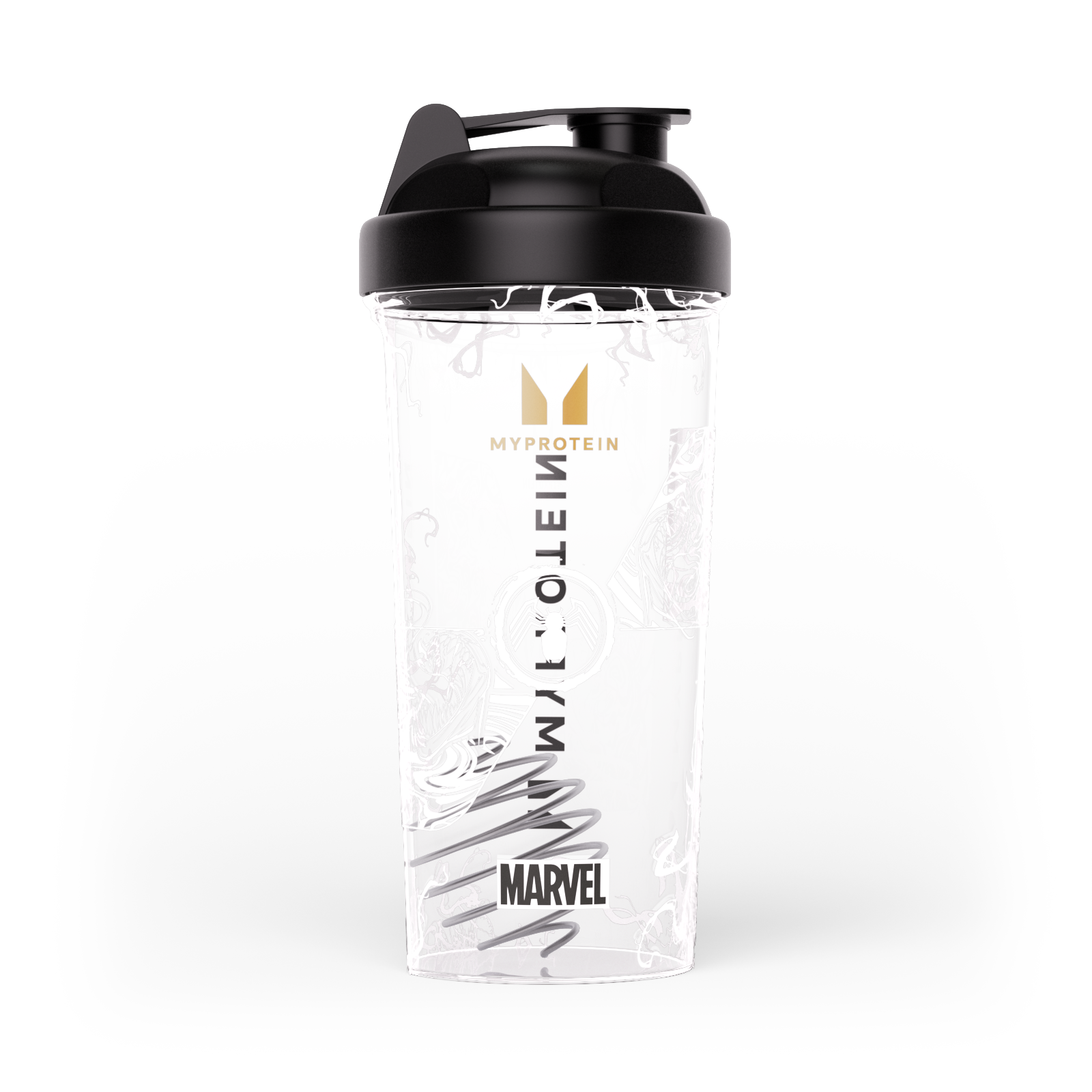 Plastový shaker MARVEL Venom – průhledný/černý Obrázek 1