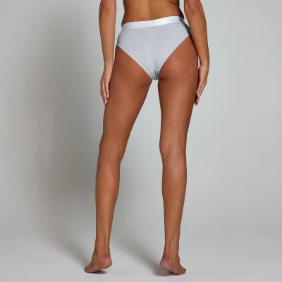 MP Dámské Mid Rise Bikinové Kalhotky (5 ks v balení) – Bílá/Černá/Šedý Melír - XS Obrázek 7