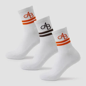 MP X Aleksandra Crew Ponožky 3 Páry – Kávové / Mandarinkové - Size UK 2-5
