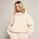 MP X Tatiana Ultra Oversized Mikina S Kapucí – Krémově Bílá