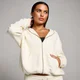 MP Dámská Basics Zip Through Mikina S Kapucí – Jemně Krémová