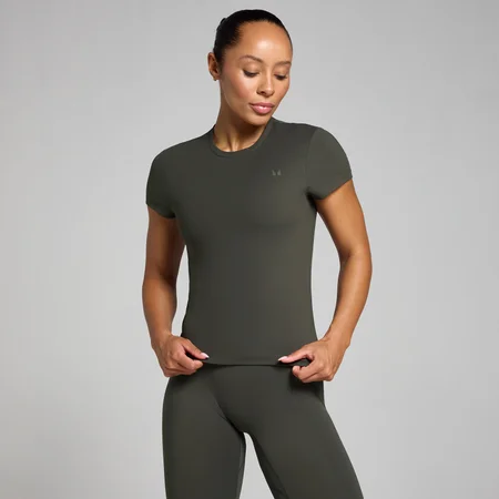 MP Dámské Tempo Body Fit Tričko S Krátkým Rukávem – Noční Šeď