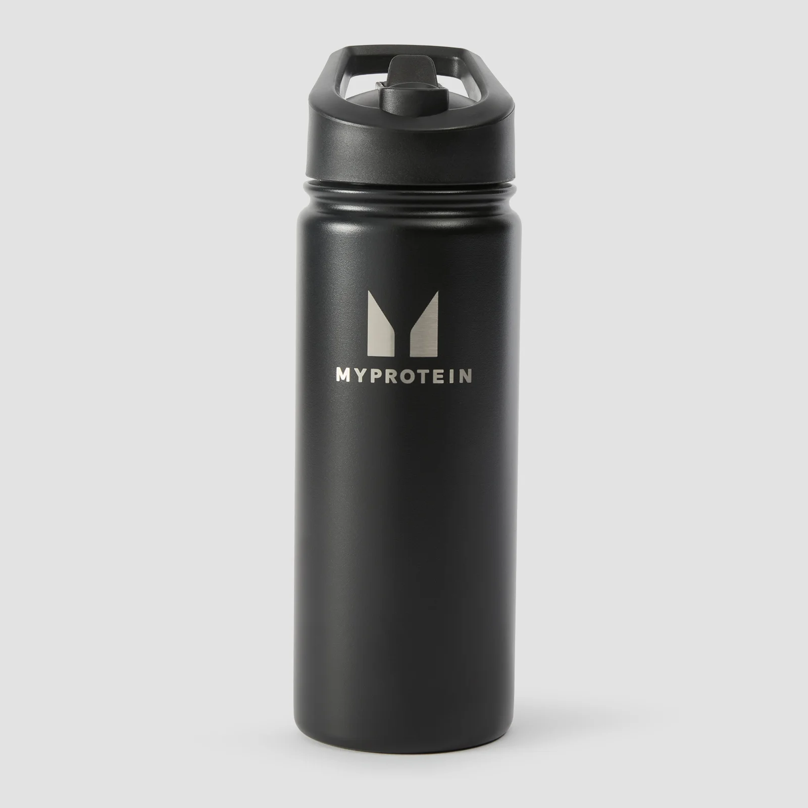 Myprotein Lahev Z Recyklovaného Kovu S Výklopným Brčkem 500 ml – Černá Obrázek 1