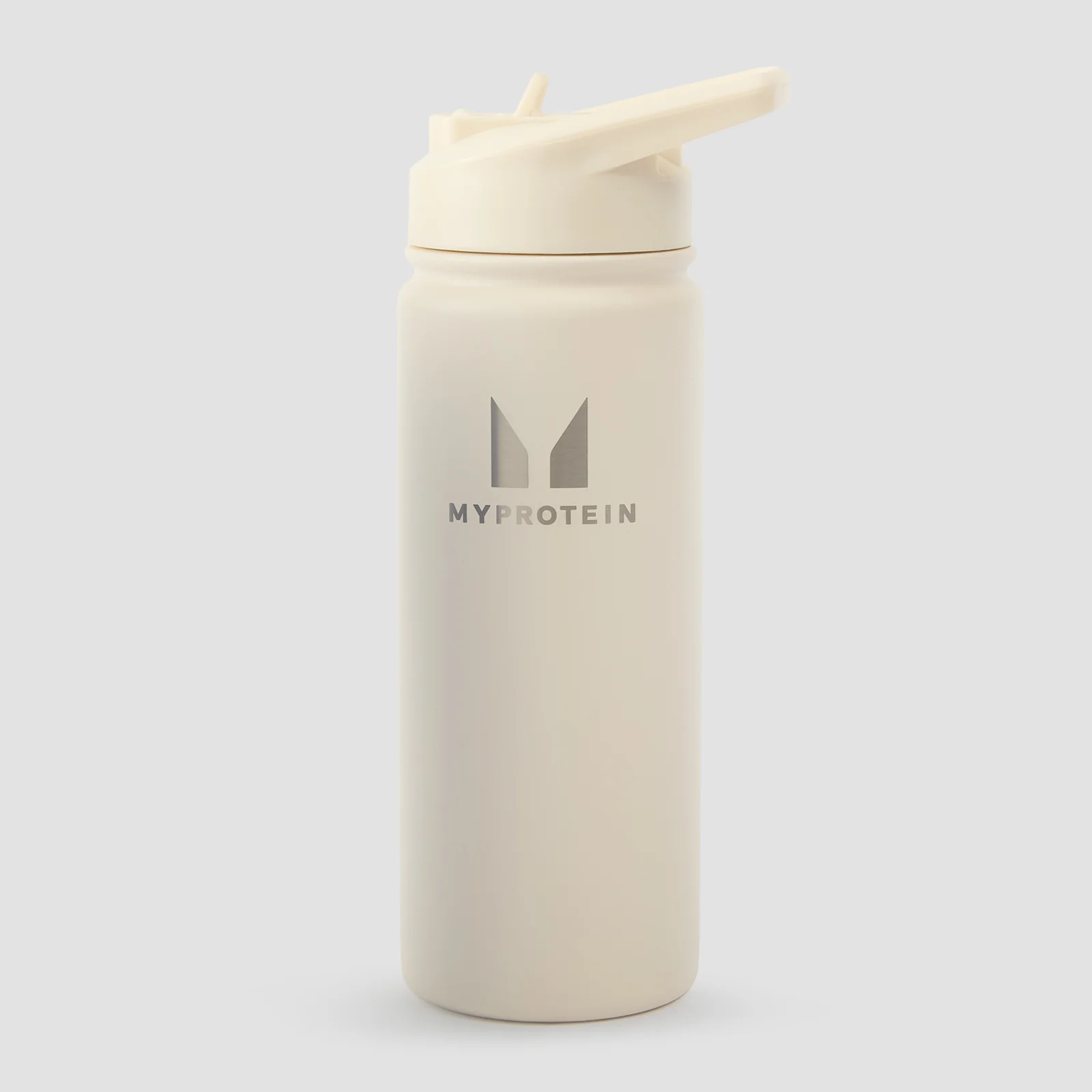 Myprotein Lahev Z Recyklovaného Kovu S Výklopným Brčkem 500 ml – Přírodní Krémová Obrázek 1
