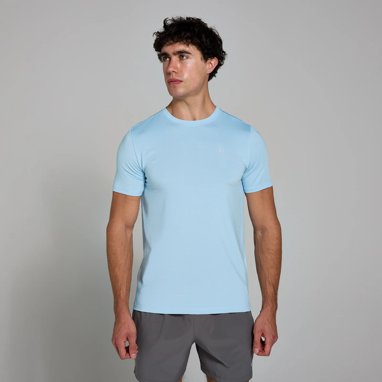 MP Pánské Active Gridded Tričko – Nebesky Modré - XS Obrázek 1