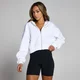 MP Dámská Basics Cropped Mikina S Kapucí Na Zip – Bílá