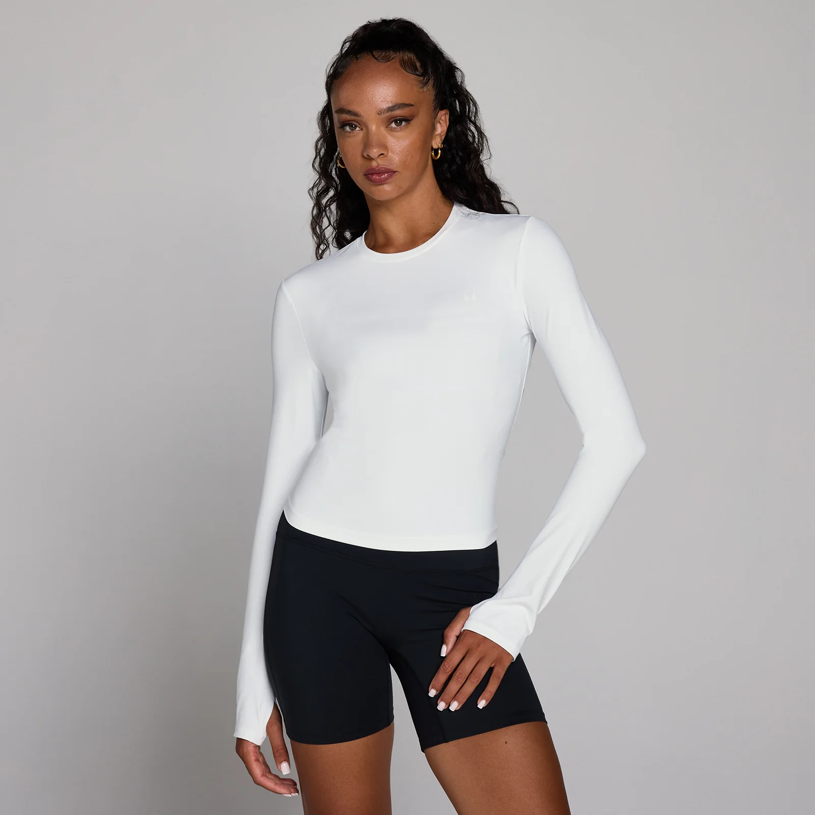 MP Women's Tempo Long Sleeve Top With Thumbholes - White - White - XL Obrázek 1