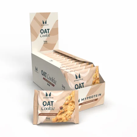 Pečená proteinová sušenka - 12 x 65g - Milk Chocolate Chip (Oat)