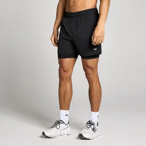 MP Pánské Training Šortky 2 v 1, 13 cm – Černé - Size XS
