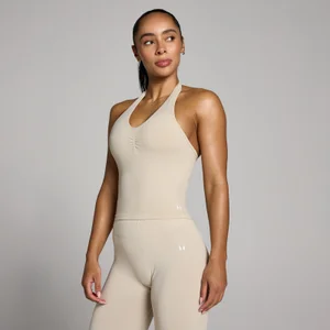 MP Dámské Tempo Bezešvé Tílko s Vázáním za Krkem - Pouštní Písek - Size XS