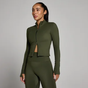 MP Dámská Tempo Zkrácená Bunda - Lesní Zelená - Size XS