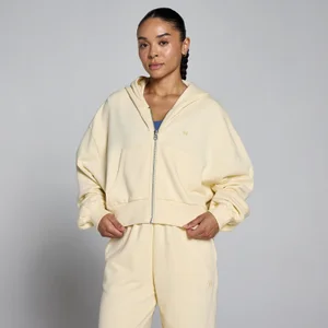 MP Dámská Lehká Loopback Mikina se Zipem - Máslová - Size XL
