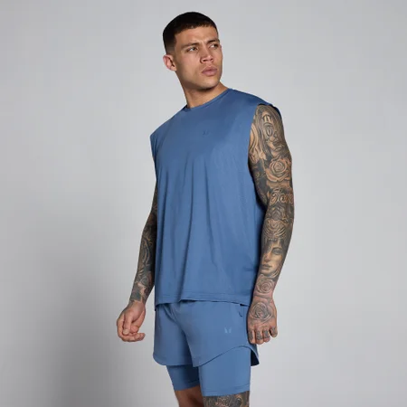 MP Pánské Tílko Hybrid Oversized Mesh - Břidlicově Modrá