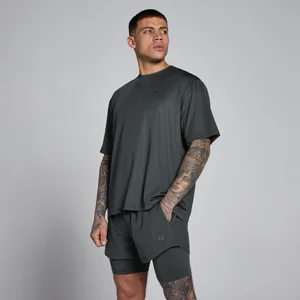 MP Pánské Hybrid Oversized Síťované Tričko - Washed Black - Size XS