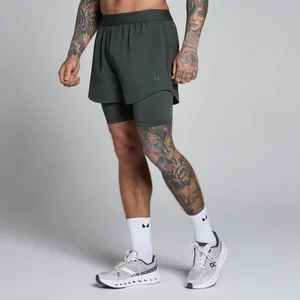 MP Pánské Hybrid 5" 2v1 Šortky - Praná Černá - Size XS