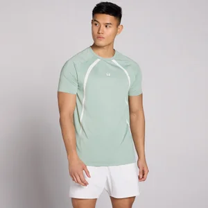 MP Pánské Tempo Panelové Tričko - Eukalyptová - Size XS
